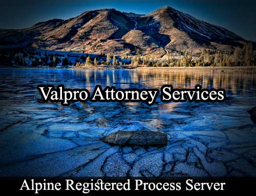 Registered Process Server Alpine California