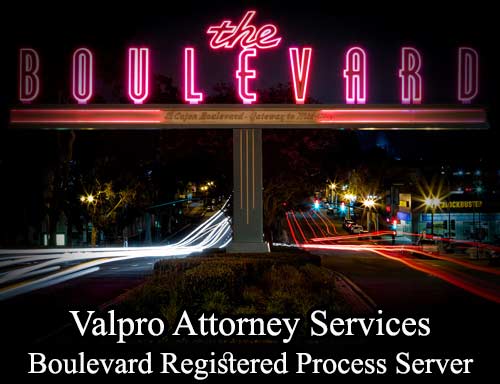 Registered Process Server Boulevard California