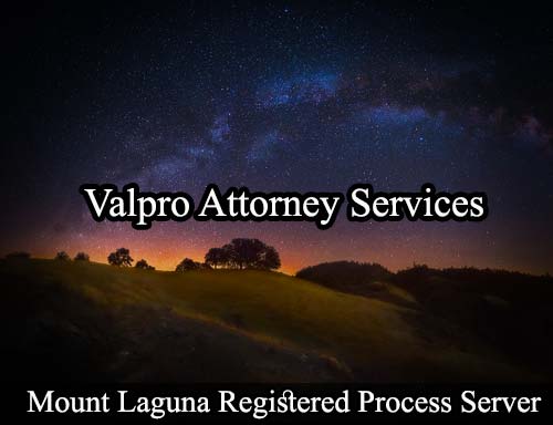 Registered Process Server Mount Laguna California