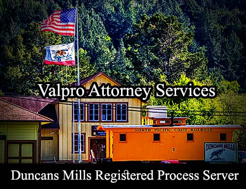 Registered Process Server Duncans Mills California