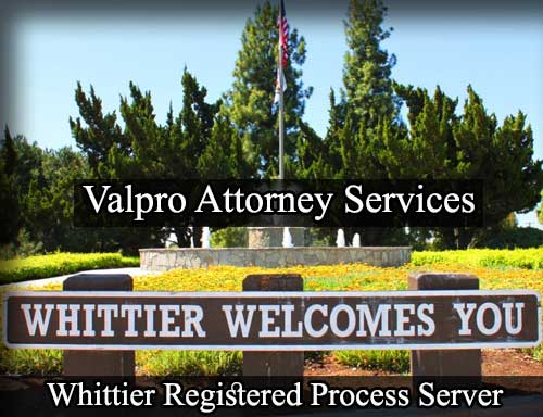 Registered Process Server in Whittier California