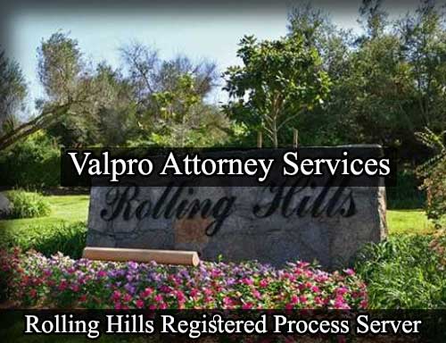 Registered Process Server Rolling Hills California