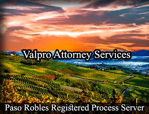 Registered Process Server Paso Robles California
