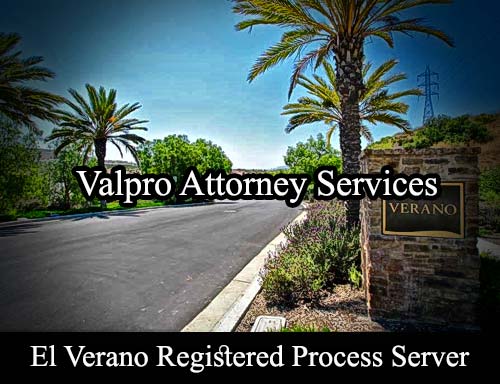 Registered Process Server El Verano California